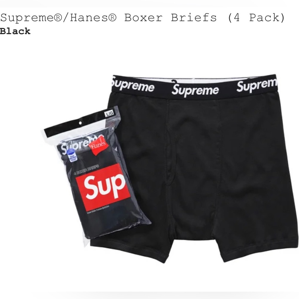 Supreme Boxer Breifs 4 Per Pack - Black - Multiple Sizes Available